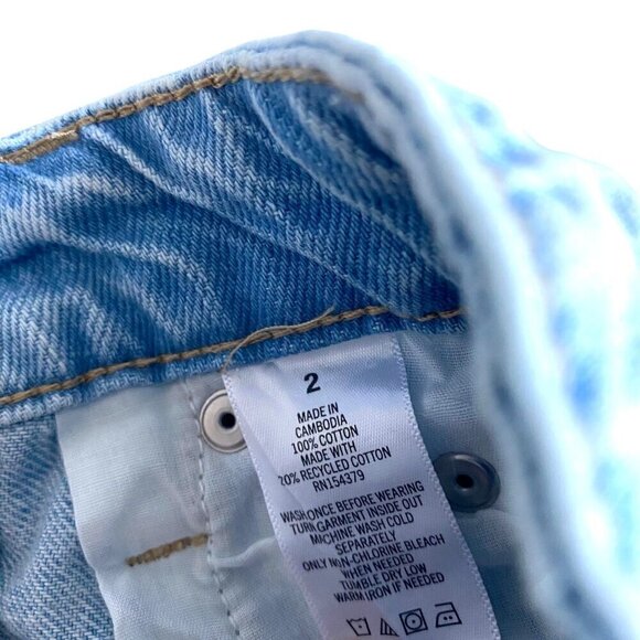 Aeropostale High-Rise Button Fly Denim Mom Shorts Sz 2 NWT Retro 90's Boho - Picture 11 of 14